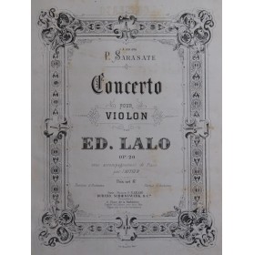 LALO Edouard Concerto op 20...