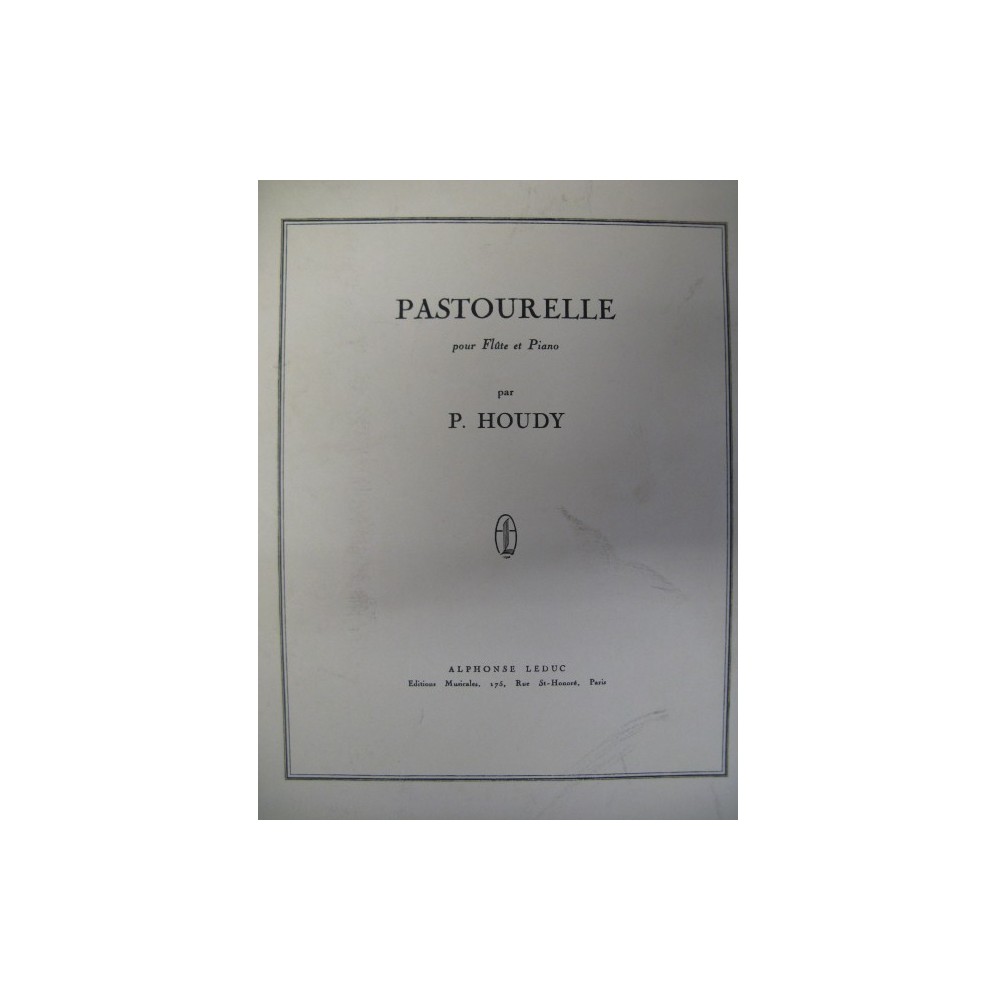 HOUDY Pierick Pastourelle Piano Flûte 1954
