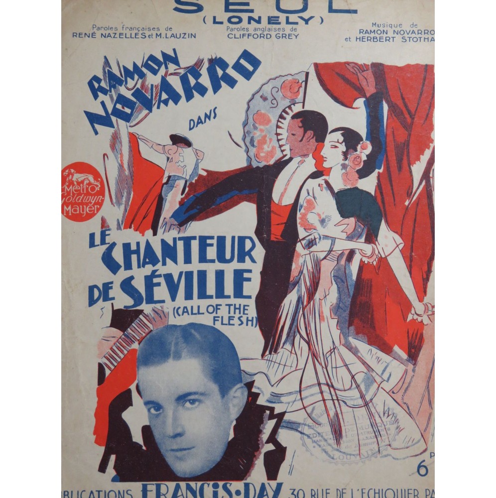 NOVARRO Ramon STOTHART Herbert Seul Chant Piano 1931