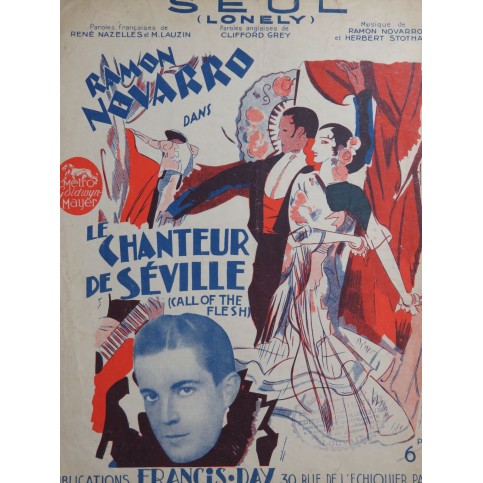 NOVARRO Ramon STOTHART Herbert Seul Chant Piano 1931