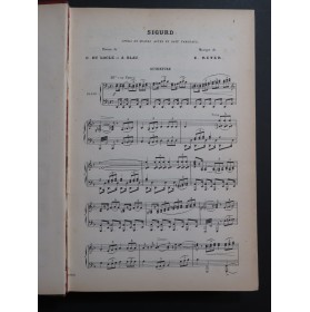 REYER Ernest Sigurd Opéra Piano Chant 1885