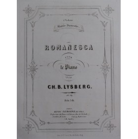 LYSBERG Ch. B. Romanesca op...