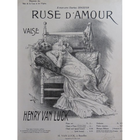 VAN LUCK Henry Ruse d'Amour Piano 1916