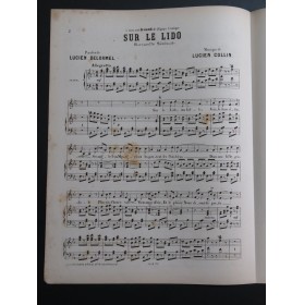 COLLIN Lucien Sur le Lido Chant Piano ca1880