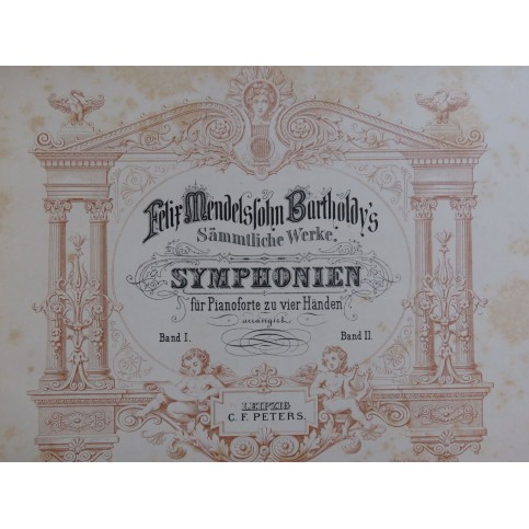 MENDELSSOHN Symphonien Symphonies Piano 4 mains XIXe