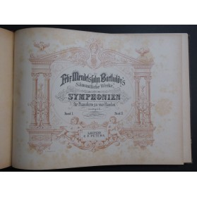 MENDELSSOHN Symphonien Symphonies Piano 4 mains XIXe