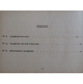 MENDELSSOHN Symphonien Symphonies Piano 4 mains XIXe