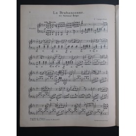 VAN CAMPENHOUT François La Brabançonne Air National Belge Piano