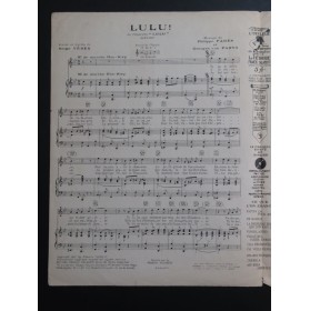 PARÈS Philippe VAN PARYS Georges LuLu ! Chant Piano 1927