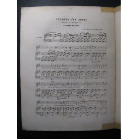 DE PAËP Edouard Sermens d'un Jour Chant Piano ca1850