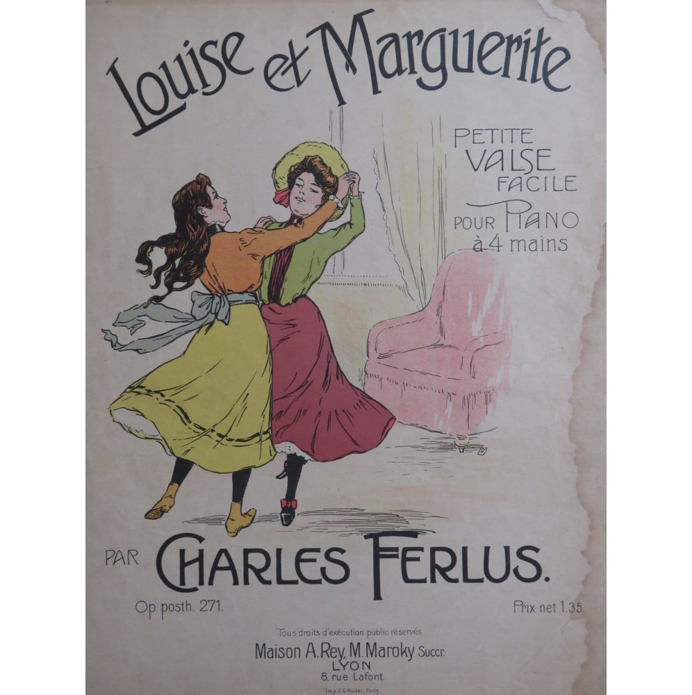 FERLUS Charles Louise et Marguerite op 271Piano 4 mains