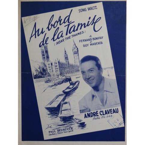 MAGENTA Guy Au bord de la Tamise Chant Piano 1954