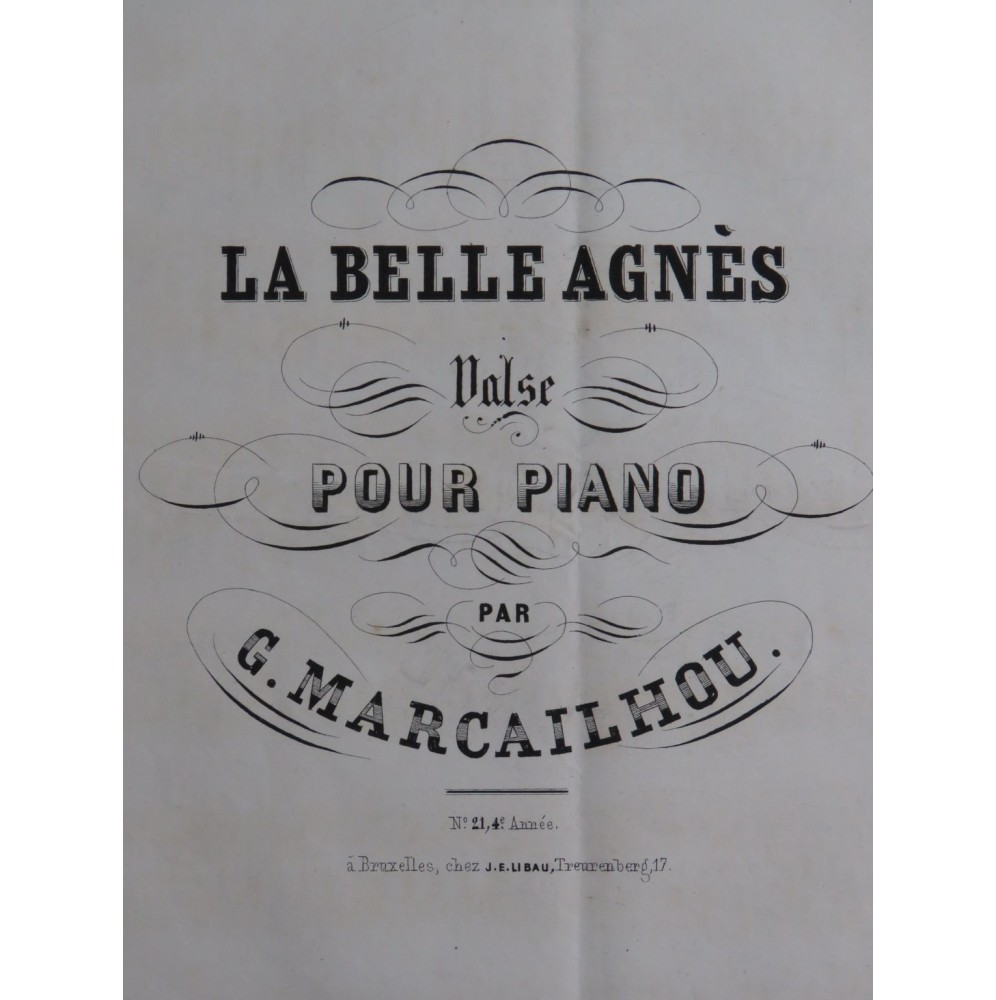 MARCAILHOU Gatien La Belle Agnès Piano ca1850