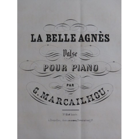 MARCAILHOU Gatien La Belle Agnès Piano ca1850