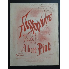 PIOT Albert Foudroyante Polka Dédicace Piano