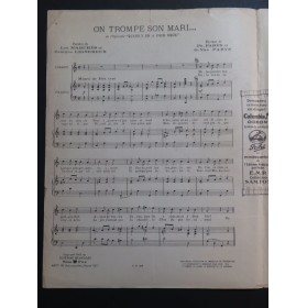 PARÈS Ph. PARYS G. Van On trompe son mari Chant Piano 1927