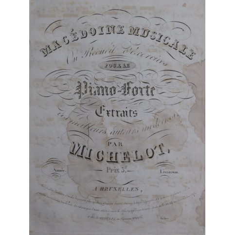 MICHELOT MAYSEDER HUMMEL FIELD PIXIS Macédoine Musicale No 7 Piano ca1820