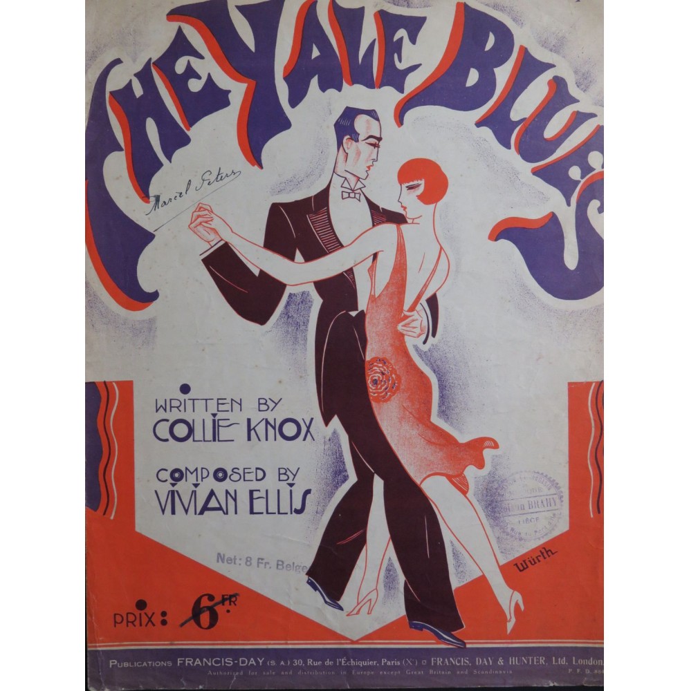 ELLIS Vivian The Yale Blues Chant Piano 1927