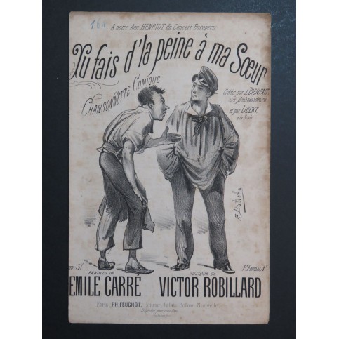 Tu fais d'la peine à ma soeur Victor Robillard Chant ca1880