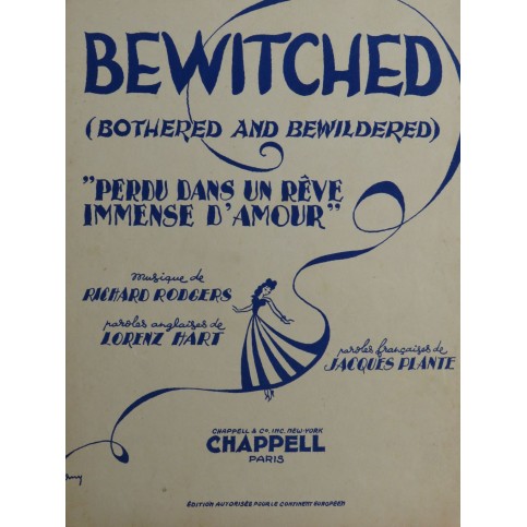 RODGERS Richard Perdu dans un rêve immense d'amour Chant Piano 1941