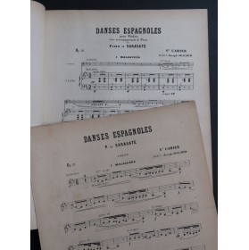 DE SARASATE Pablo Danses Espagnoles 1er Cahier Piano Violon ca1900