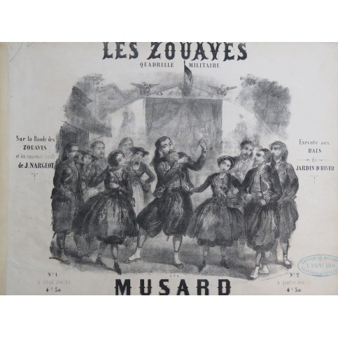 MUSARD Les Zouaves Piano ca1850