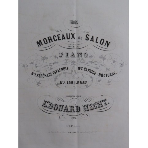 HECHT Edouard Caprice Nocturne op 2 Piano XIXe