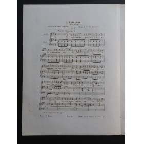PANSERON Auguste L'Exigeant Chant Piano ca1840