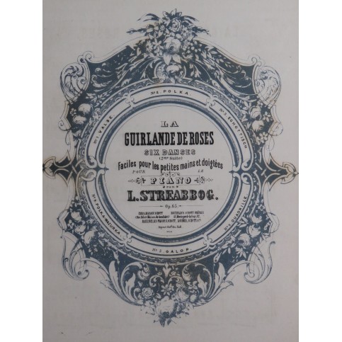 STREABBOG Louis La Guirlande de Roses op 65 No 5 Piano ca1870