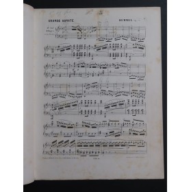 HUMMEL J. N. Sonate op 13 Piano ca1860