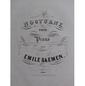 SAEMEN Émile Nocturne Piano...