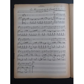 PICCINI Alexandre Les Houssards de la Garde Manuscrit Chant Piano 1917