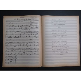PICCINI Alexandre Les Houssards de la Garde Manuscrit Chant Piano 1917