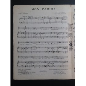 BOYER Jean SCOTTO Vincent Mon Paris Chant Piano ca1925