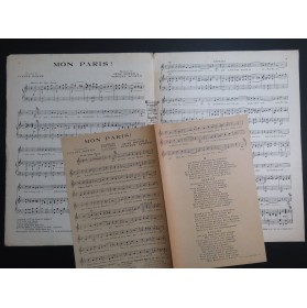 BOYER Jean SCOTTO Vincent Mon Paris Chant Piano ca1925