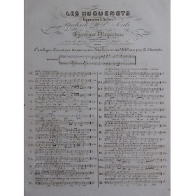 MEYERBEER G. Les Huguenots...