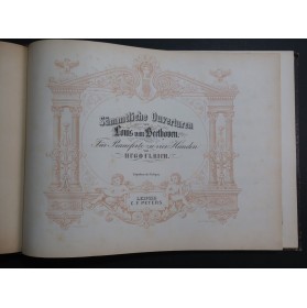 BEETHOVEN Ouverturen Ouvertures Piano 4 mains XIXe