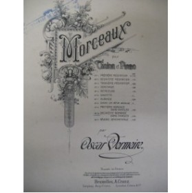 VERMEIRE Oscar Romance No 2 Violon Piano 1910