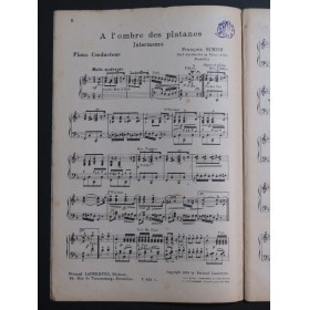 SIMON François A l'ombre des Platanes Intermezzo Orchestre 1919