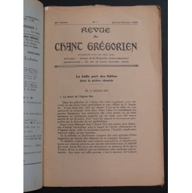 Revue du Chant Grégorien XLIIe Année No 1 1938