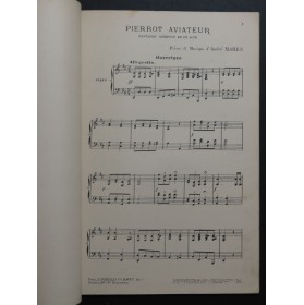 MAHEN André Pierrot Aviateur Opérette Chant Piano 1913