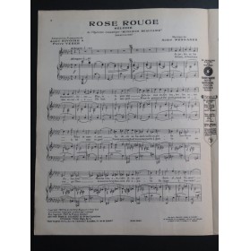 MESSAGER André Rose Rouge Chant Piano 1926