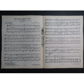 MESSAGER André Rose Rouge Chant Piano 1926