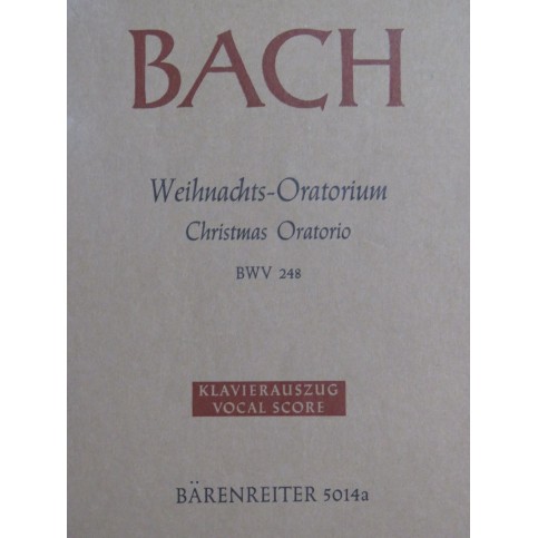 BACH J. S. Christmas Oratorio BWV 248 Chant Piano 1961