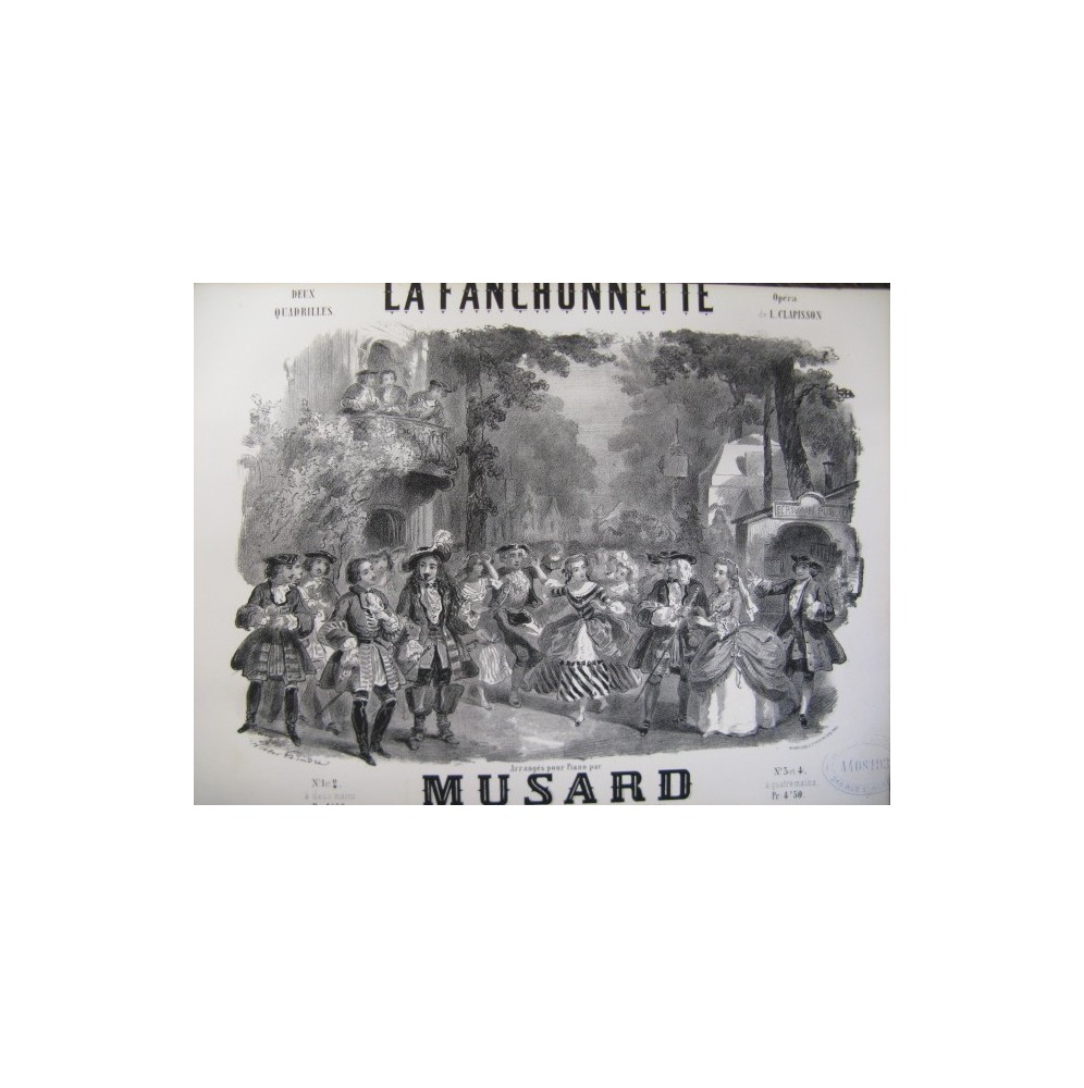 MUSARD Philippe La Fanchonnette Quadrille Piano 1855