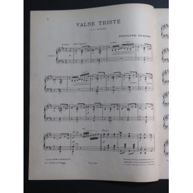 BERGER Rodolphe Valse Triste Piano 1901