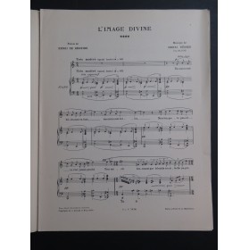 BÜSSER Henri L'Image Divine op 31 No 6 Chant Piano 1909