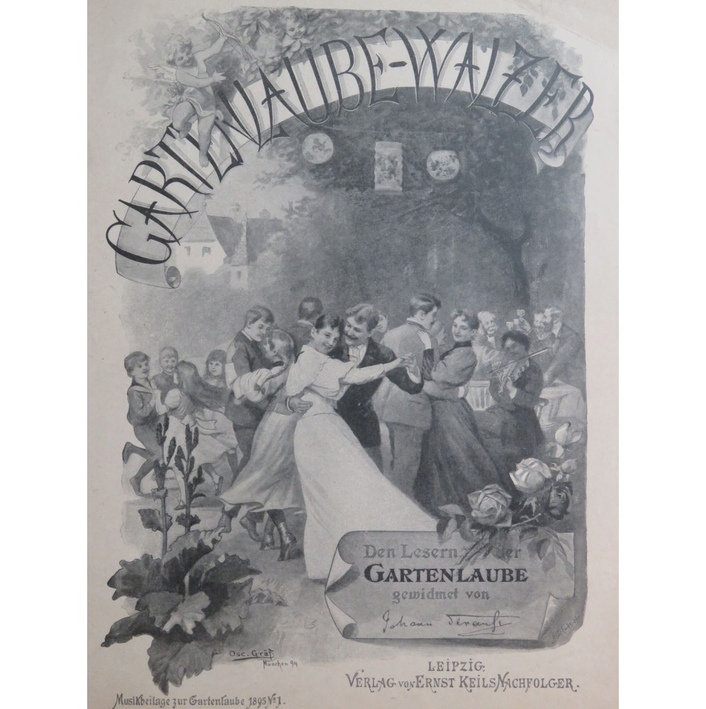 STRAUSS Johann Gartenlaube-Walzer op 461 Piano 1895