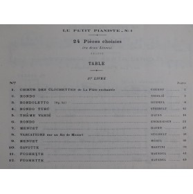 Le Petit Pianiste No 1 1er Livre 12 Pièces Piano