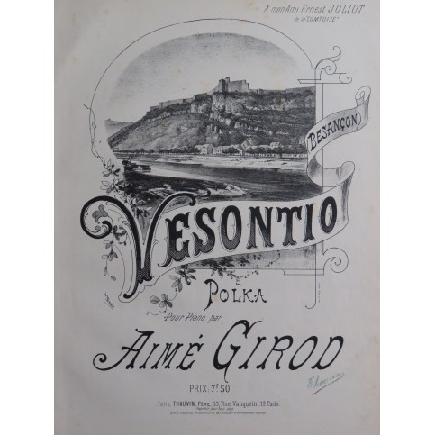 GIROD Aimé Vesontio Besançon Piano XIXe siècle